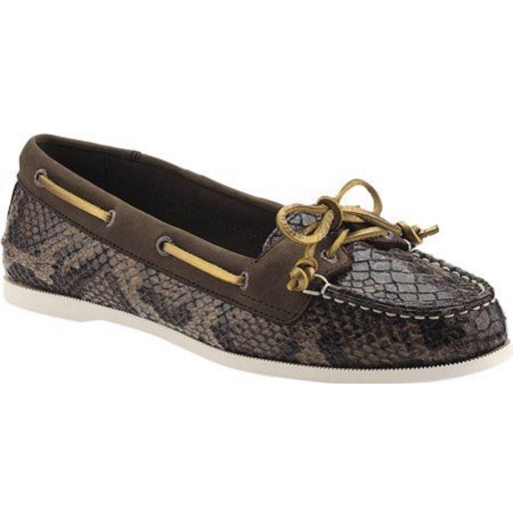 LAST CHANCE Sperry Top-Slider Snakeskin Boat Shoes